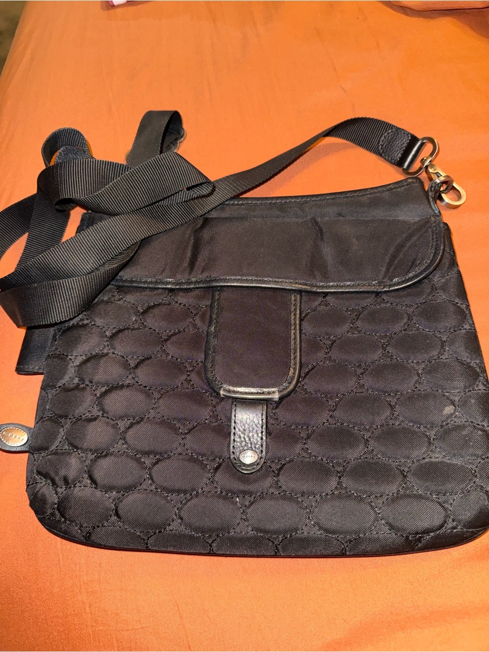 Mosey Brand Black Quilted Crossbody Shoulder Bag & Wallet - Women